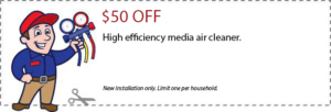 High efficiency air cleaner coupon