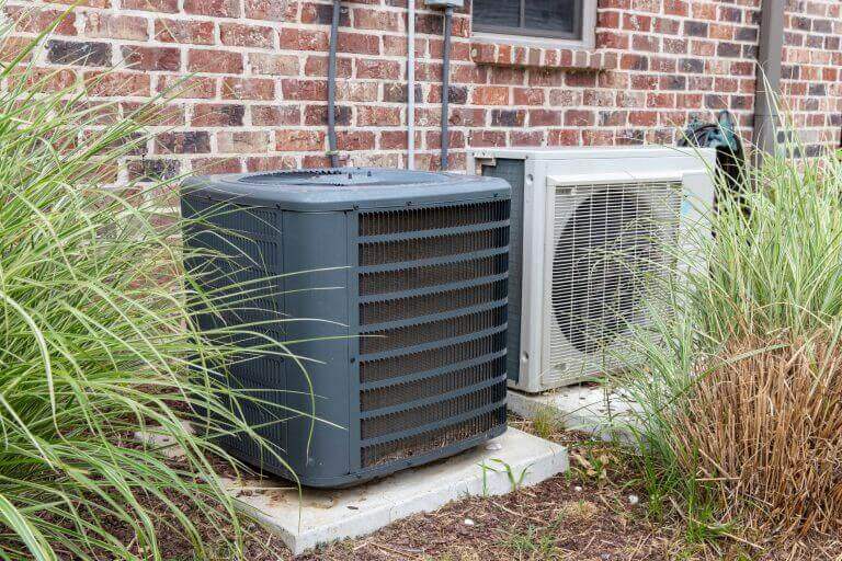 Two AC units were installed in the backyard of a house in Annapolis, MD