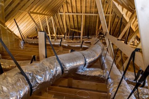 Ductwork in residential home in Pasadena, MD